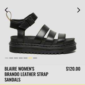 DR MARTENS BLAIRE WOMEN'S BRANDO LEATHER STRAP SANDAL